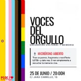 El PSOE de Molina celebra 'Voces del Orgullo', una cita cultural por la memoria LGTBI+