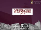 El Ayuntamiento aprueba Plan Estratgico de Subvenciones 2018 por importe de 725.000 euros