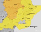 Atpica situacin de tormentas fuertes en la Regin de Murcia para el mes de julio