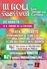 La tercera edición de la ‘Holi Festival’ de Las Torres de Cotillas promete mucha diversión y colorido