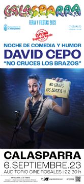 El humor blanco de David Cepo llega el prximo mircoles 6 de septiembre al escenario de la Semana Grande de Calasparra