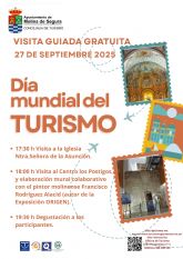 La Concejala de Turismo de Molina de Segura organiza la visita guiada gratuita DA MUNDIAL DEL TURISMO el sbado 27 de septiembre