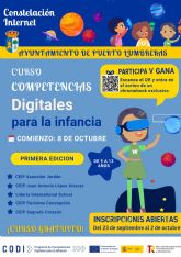 El Ayuntamiento de Puerto Lumbreras pone en marcha el Curso de Competencias Digitales para la Infancia