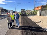 La Comunidad refuerza el firme de la va que une Santomera con Abanilla con material reciclado de la propia carretera