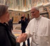 La presidenta de la UCAM mantiene su primer encuentro con el Papa Len XIV