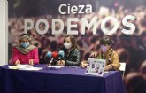 Rueda de prensa de Podemos Cieza con motivo del 25N, Día internacional para la eliminación de la violencia hacia las mujeres
