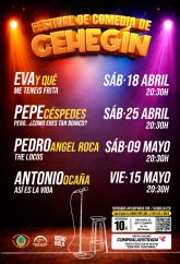Cehegín presenta una nueva edición del Festival de Comedia con cuatro grandes citas de humor en el Centro Cultural “Adolfo Suárez”