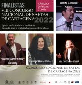 Francisco Campos 'el Mone', Ana Cayetana, Elizabeth Prior y Abraham Segura Ruiz disputarn manana la final del VIII Concurso Nacional de Saetas de Cartagena