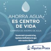 El centro comercial Águilas Plaza activa una campaña que permitirá un ahorro de agua en Águilas