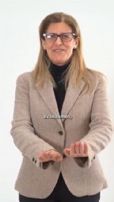 La candidatura de Senena Corbal�n incorpora la lengua de signos para contribuir a la accesibilidad su programa