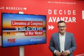El PSRM toma la iniciativa y lleva al Congreso la hoja de ruta para salvar el Mar Menor