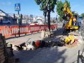 Aguas de Murcia renueva la red de abastecimiento de la calle Pintor Pedro Flores del barrio del Carmen