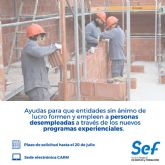 La Comunidad destina 3 millones para nuevos programas experienciales para personas desempleadas