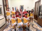 Recepci�n oficial en el Ayuntamiento de �guilas a la Selecci�n Murciana de Balonmano Playa