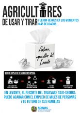 La campana 'Agricultores de usar y tirar' visibiliza las trabas al sector agrcola para trabajar con dignidad