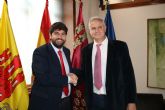 El presidente Fernando Lpez Miras recibe al alcalde de Albudeite