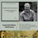 Francisco Torres Monreal presenta la actividad Introduccin bsica a la poesa, organizada por los Clubes de Lectura de Molina de Segura, el lunes 29 de marzo