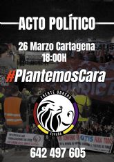 El Frente Obrero celebra esta tarde su acto político en Cartagena