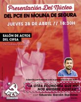 EL PCE en la Región de Murcia presenta el núcleo de Molina de Segura con Eduardo Garzón