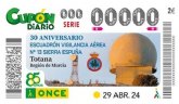 El Escuadrn de Vigilancia Area no 13 de Sierra Espuna celebra su 30 aniversario en el cupn de la ONCE el 29 de abril