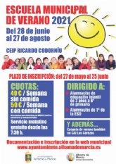 Abierto el plazo de inscripción en la Escuela Verano 2021