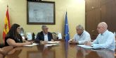 La CHS analiza con el Ayuntamiento de Totana la situación del talud de la rambla de Lébor a la altura de Las Viñas Carivete