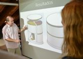 Investigadores de la UPCT idean  una papelera de reciclaje para casa que ahorra espacio