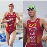 Sergio Baxter y Natalia Hidalgo, en el Campeonato de Europa de Triatln junto a la Triarmada