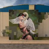 Cristian Blanxer lleva a Murcia su arte figurativo en un impresionante muro de 100m2