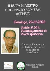 La II Ruta Maestro Fulgencio Romera Asensio se celebrará este domingo