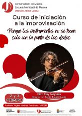 El Conservatorio de Música Maestro Jaime López de Molina de Segura organiza un curso de iniciación a la improvisación, impartido por Nico Bay, los días 2 y 3 de febrero