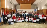 López Miras destaca 'el esfuerzo, trabajo y valores' de los 73 deportistas de alto rendimiento de la Región becados en 2017