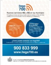 Llega 700 ofrece atencin gratuita a los hogares cuya senal TDT se vea afectada por la implantacin del 4G y 5G