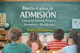 Comienza el plazo de admisión del próximo curso para alumnos de Infantil, Secundaria y Bachillerato