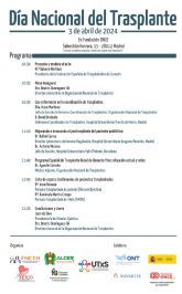 La Unión de Federaciones de Trasplantados de Órganos Sólidos organiza un acto por el Día Nacional del Trasplante el próximo 3 de abril