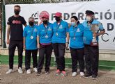 El equipo femenino de tripletas del club torreño La Salceda, campeonas regionales de petanca
