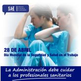 La seguridad y salud en el trabajo pasa por cuidar a los profesionales sanitarios
