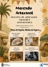 Molina de Segura acoge una nueva edición del Mercado Artesanal en la Plaza de Espa&ntilde;a el sábado 30 de mayo