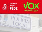PP: 'PSOE y Vox se alan para rechazar las mejoras que propone para Polica Local el Partido Popular de Molina de Segura'