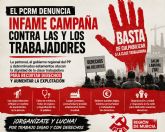 El PCRM califica de de infame la campa�a de la patronal, el gobierno regional del PP y determinados estamentos sobre el llamado absentismo laboral