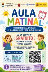 El Ayuntamiento de �guilas pone en marcha por tercer a&ntilde;o consecutivo el Aula Matinal gratuita para facilitar la conciliaci�n familiar y laboral