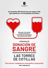 La ciudadanía de Las Torres de Cotillas, convocada a donar sangre