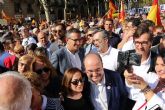 Diego Conesa defiende en la marcha democrtica de Barcelona 'un proyecto comn y plural para una España en la que cabemos todos'