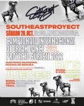 El Campeonato Internacional de Break Dance 2VS2, Proyecto Sureste 2022 se celebra en Molina de Segura el sbado 29 de octubre