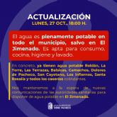 Agua apta para el consumo en todas las pedanas de Torre Pacheco excepto en El Jimenado