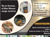 Justicia para el Mar Menor. Manifiesto concentración 28 diciembre frente al Palacio de Justicia