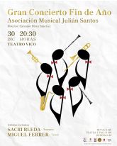 El concierto de fin de ano de la A.M. Julin Santos contar con la soprano Sacri Bleda y el tenor Miguel Ferrer