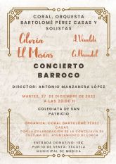 El tradicional Concierto Barroco a cargo de la Coral y la Orquesta Bartolomé Pérez Casas tendrá lugar el martes, 27 de diciembre, en la antigua Colegiata de San Patricio