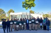 Quince alumnos del programa mixto de empleo y formacin de jardinera en Alcantarilla reciben hoy su certificado