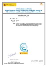 Bemasa contin�a su compromiso medioambiental y registra la huella de carbono del a&ntilde;o 2021